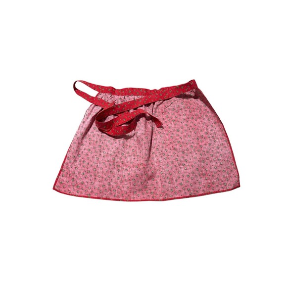 Christmas Apron Vintage Red Teddy Bears Green Holly Waist Gourmet Gallery Waist - Picture 6 of 8